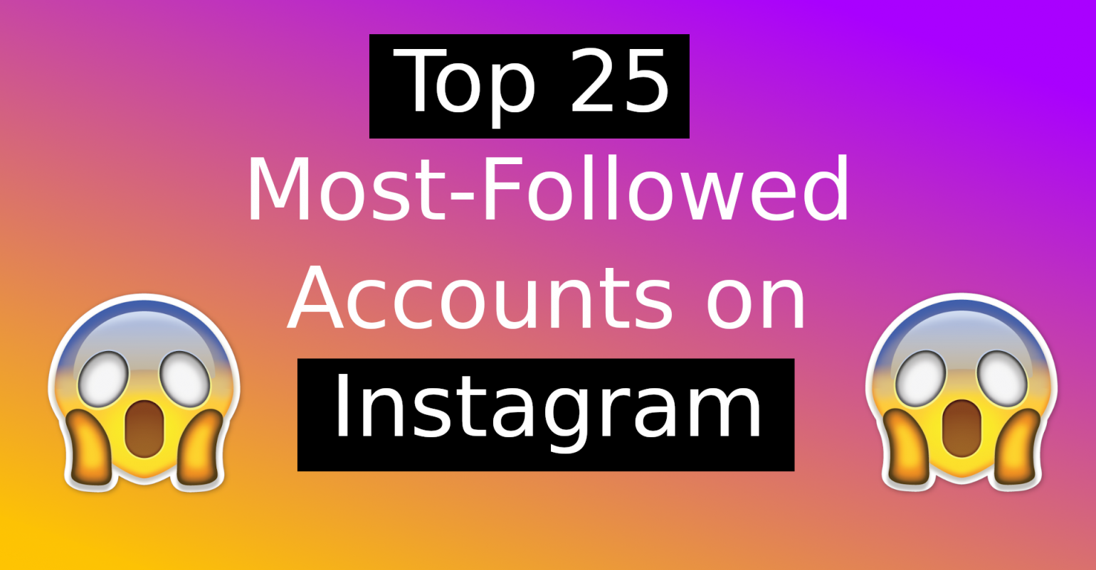 The Top 25 MostFollowed Instagram Accounts Fanpage Karma Blog